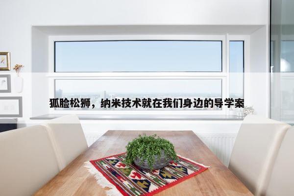 狐脸松狮，纳米技术就在我们身边的导学案