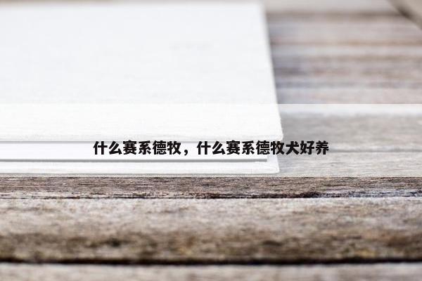 什么赛系德牧，什么赛系德牧犬好养
