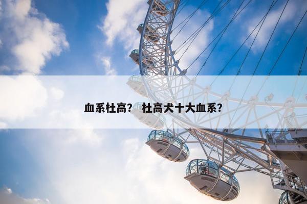 血系杜高？ 杜高犬十大血系？
