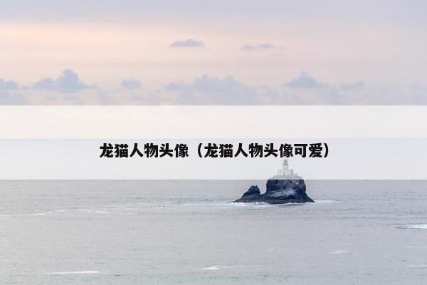 龙猫人物头像（龙猫人物头像可爱）