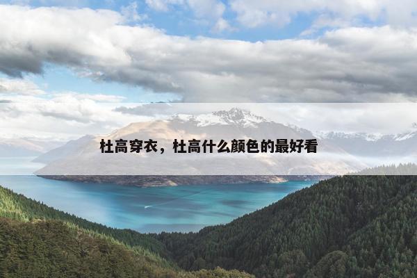 杜高穿衣，杜高什么颜色的最好看