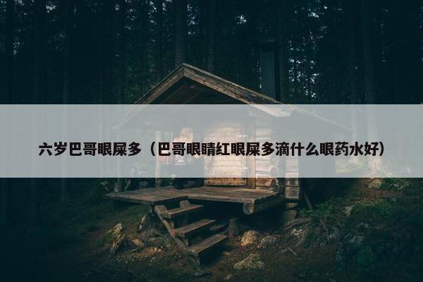 六岁巴哥眼屎多（巴哥眼睛红眼屎多滴什么眼药水好）