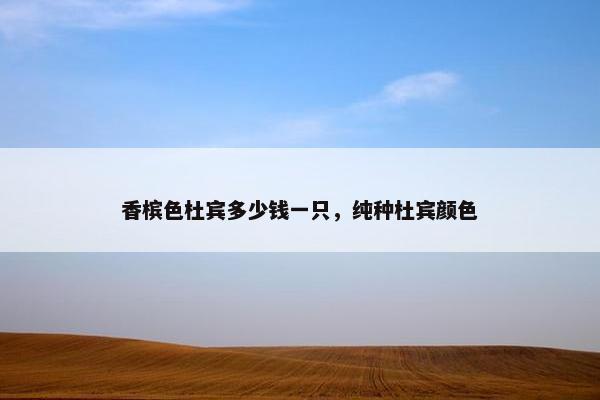 香槟色杜宾多少钱一只，纯种杜宾颜色