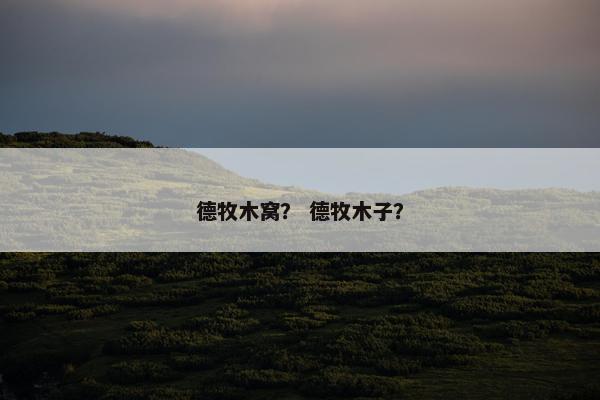 德牧木窝？ 德牧木子？
