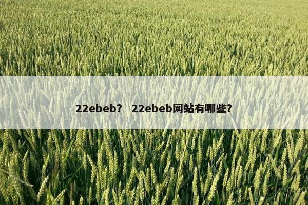 22ebeb？ 22ebeb网站有哪些？