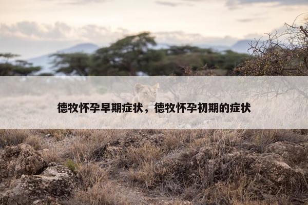德牧怀孕早期症状，德牧怀孕初期的症状