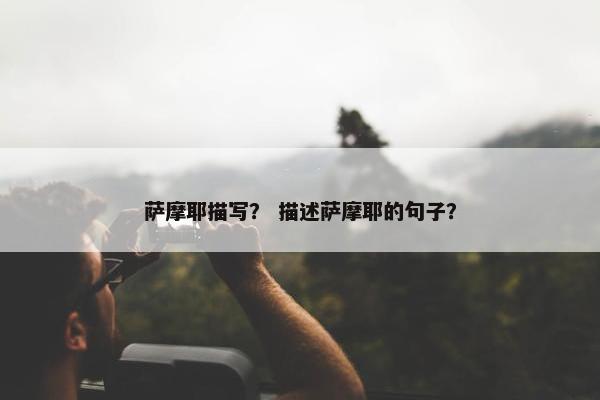 萨摩耶描写？ 描述萨摩耶的句子？