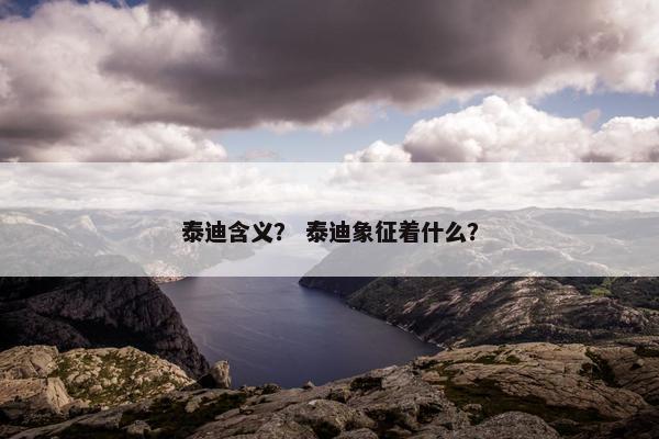 泰迪含义？ 泰迪象征着什么？