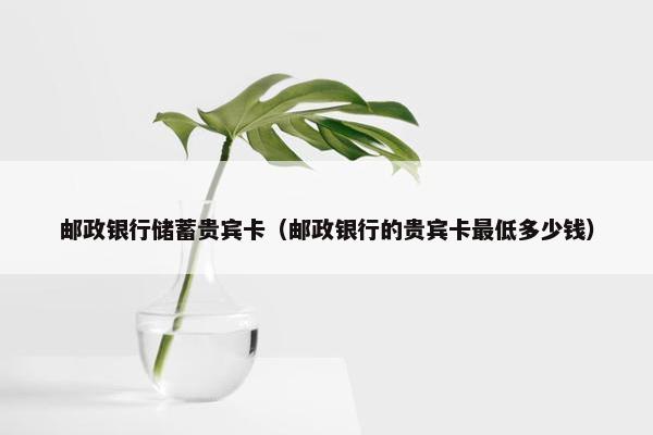 邮政银行储蓄贵宾卡（邮政银行的贵宾卡最低多少钱）