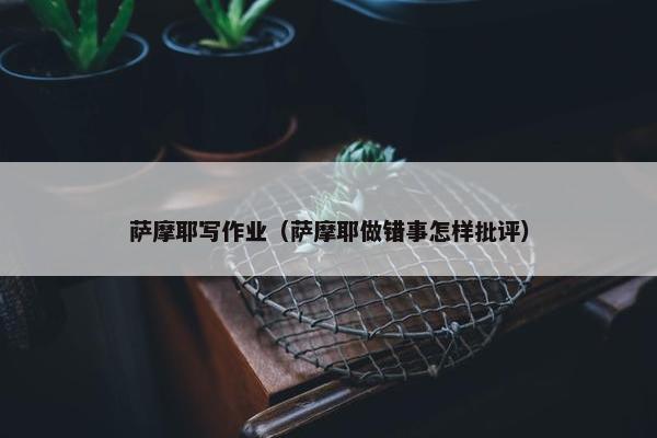 萨摩耶写作业（萨摩耶做错事怎样批评）