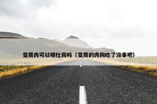 变质肉可以喂杜宾吗（变质的肉狗吃了没事吧）