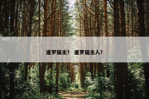 暹罗猫主？ 暹罗猫主人？