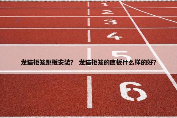 龙猫柜笼跳板安装？ 龙猫柜笼的底板什么样的好？