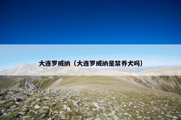 大连罗威纳（大连罗威纳是禁养犬吗）