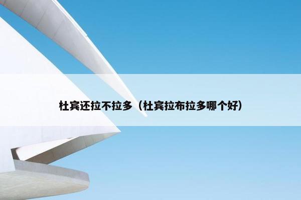 杜宾还拉不拉多（杜宾拉布拉多哪个好）