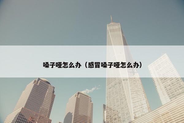 嗓子哑怎么办（感冒嗓子哑怎么办）