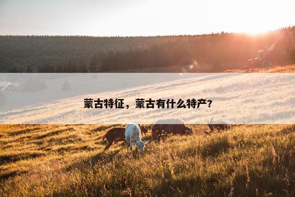 蒙古特征，蒙古有什么特产?