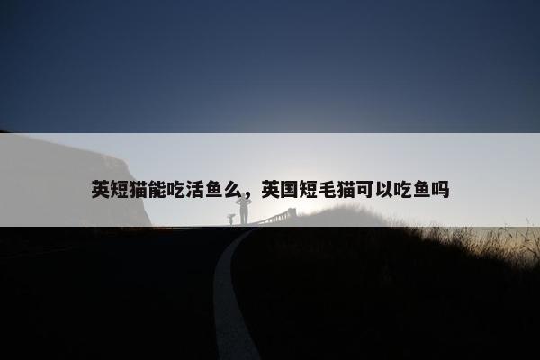英短猫能吃活鱼么，英国短毛猫可以吃鱼吗