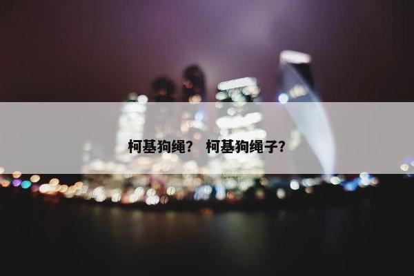 柯基狗绳？ 柯基狗绳子？