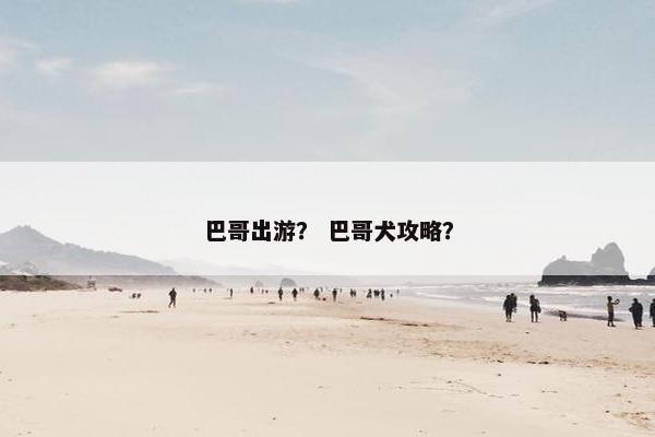 巴哥出游？ 巴哥犬攻略？