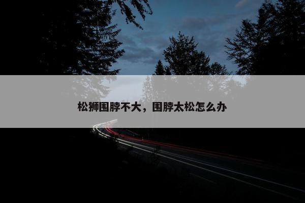 松狮围脖不大，围脖太松怎么办