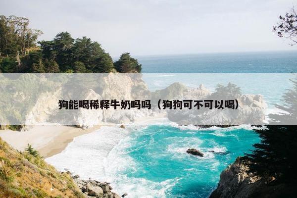 狗能喝稀释牛奶吗吗（狗狗可不可以喝）
