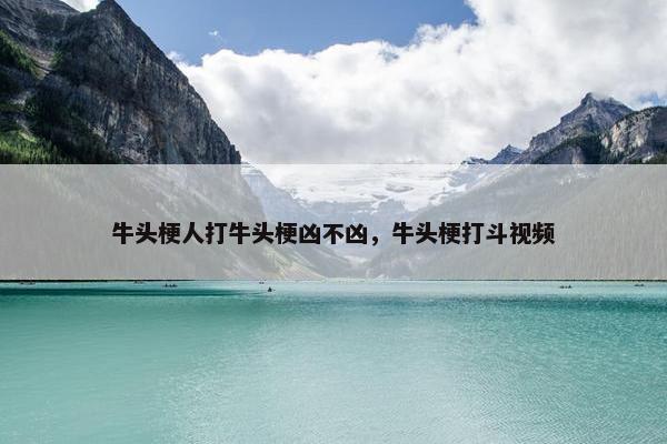 牛头梗人打牛头梗凶不凶，牛头梗打斗视频