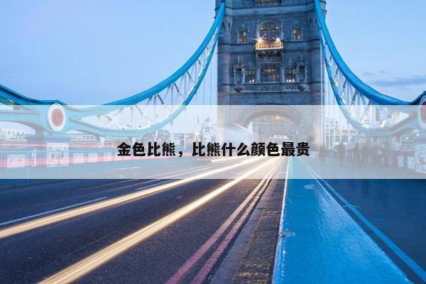 金色比熊，比熊什么颜色最贵