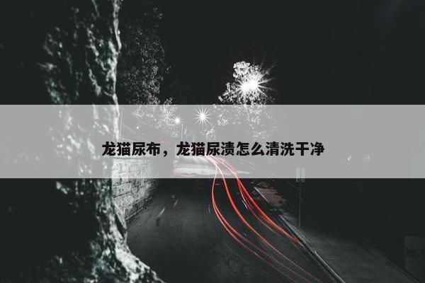 龙猫尿布，龙猫尿渍怎么清洗干净