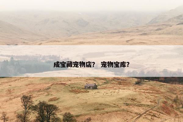 成宝藏宠物店？ 宠物宝库？