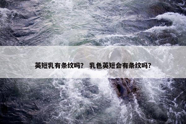 英短乳有条纹吗？ 乳色英短会有条纹吗？