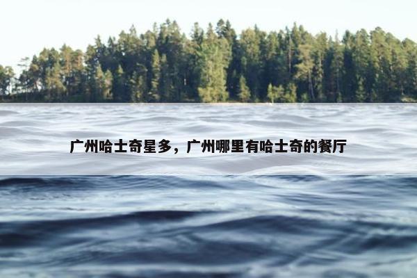 广州哈士奇星多，广州哪里有哈士奇的餐厅