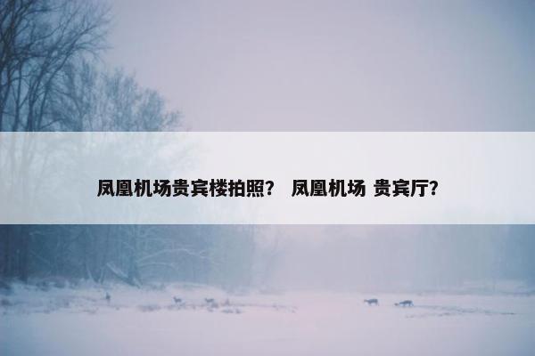 凤凰机场贵宾楼拍照？ 凤凰机场 贵宾厅？