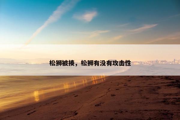 松狮被揍，松狮有没有攻击性