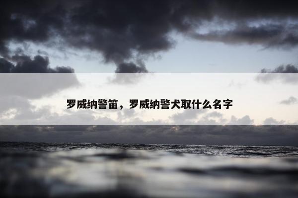 罗威纳警笛，罗威纳警犬取什么名字