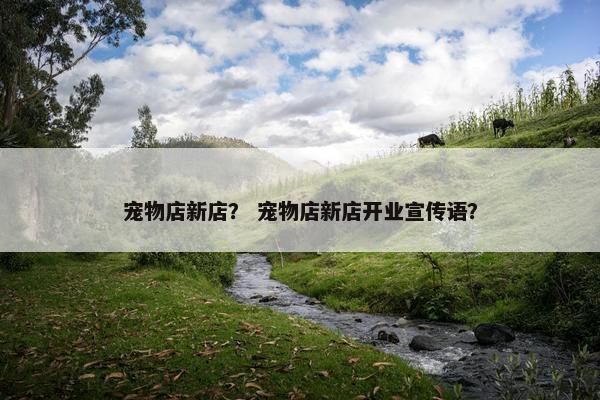 宠物店新店？ 宠物店新店开业宣传语？