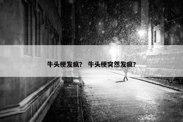 牛头梗发疯？ 牛头梗突然发疯？