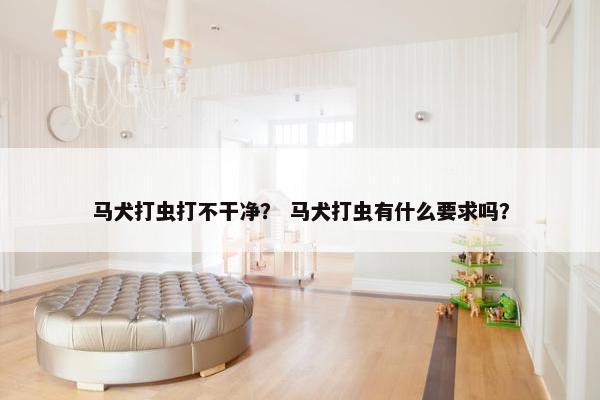 马犬打虫打不干净？ 马犬打虫有什么要求吗？