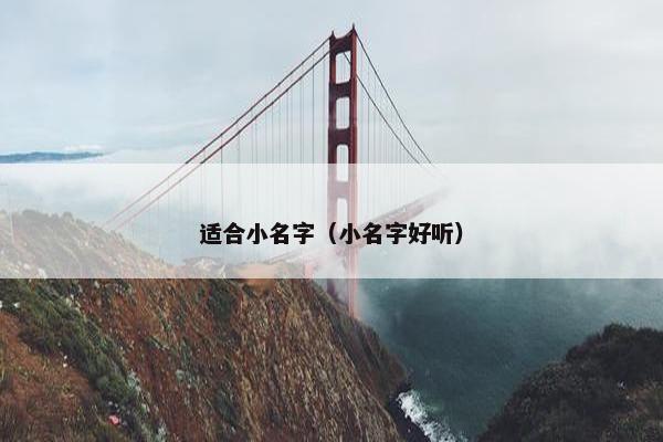 适合小名字（小名字好听）