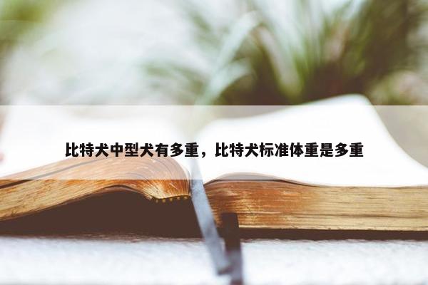 比特犬中型犬有多重，比特犬标准体重是多重