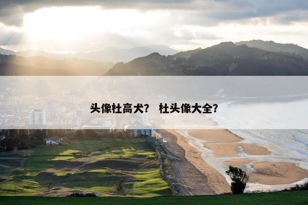 头像杜高犬？ 杜头像大全？