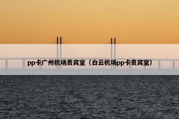 pp卡广州机场贵宾室（白云机场pp卡贵宾室）