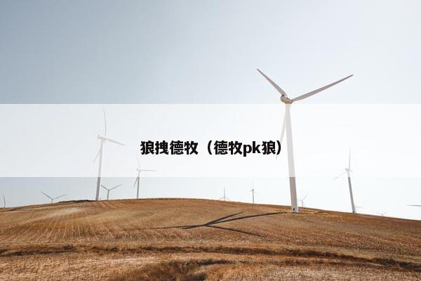 狼拽德牧（德牧pk狼）