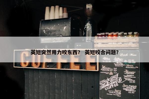英短突然用力咬东西？ 英短咬合问题？