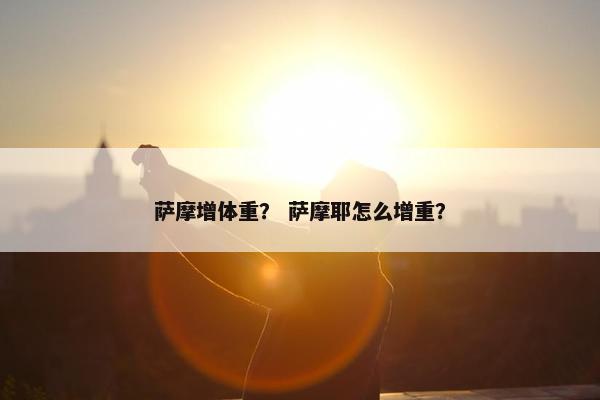 萨摩增体重？ 萨摩耶怎么增重？