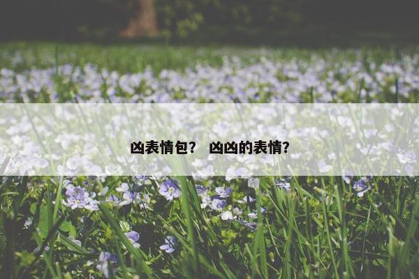 凶表情包？ 凶凶的表情？