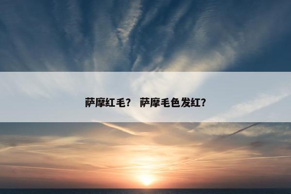 萨摩红毛？ 萨摩毛色发红？