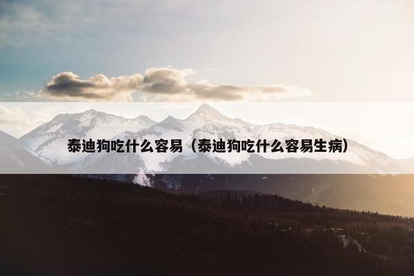 泰迪狗吃什么容易（泰迪狗吃什么容易生病）