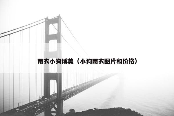 雨衣小狗博美（小狗雨衣图片和价格）