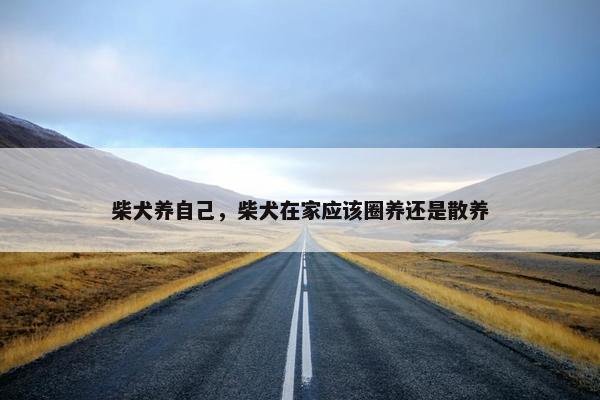 柴犬养自己，柴犬在家应该圈养还是散养